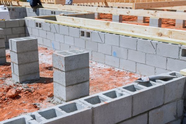 Cement Block Installation in Breckenridge